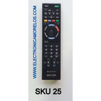 CONTROL REMOTO PARA TV SONY ((ORIGINAL)) / NUMERO DE PARTE RM-YD094 / P12035-2 / 1301 218456 / 1-492-072-11 / MODELO KDL-50R550A / KDL-60R550A / KDL-60R551A / KDL-70R550A